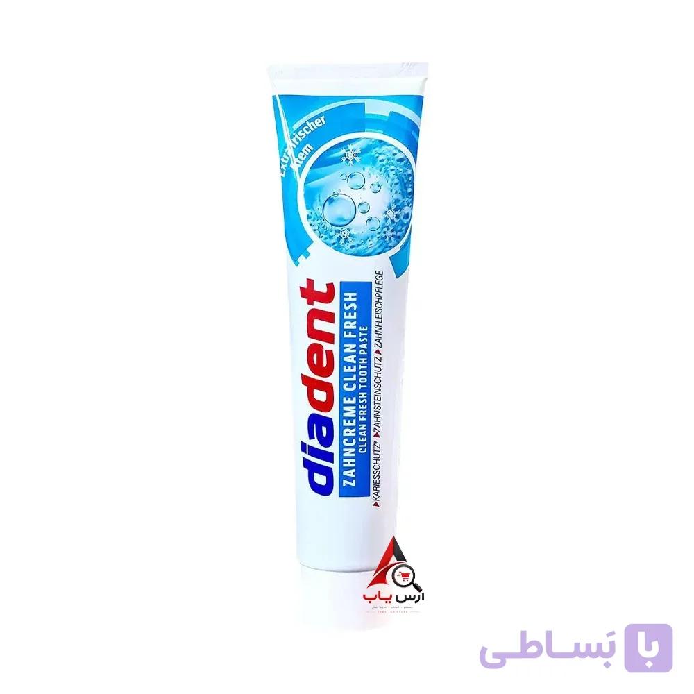 خمیر دندان کلین فرش Clean Fresh دیادنت Diadent آلمان حاوی آلانتوئین حجم 125میل — تصویر 1