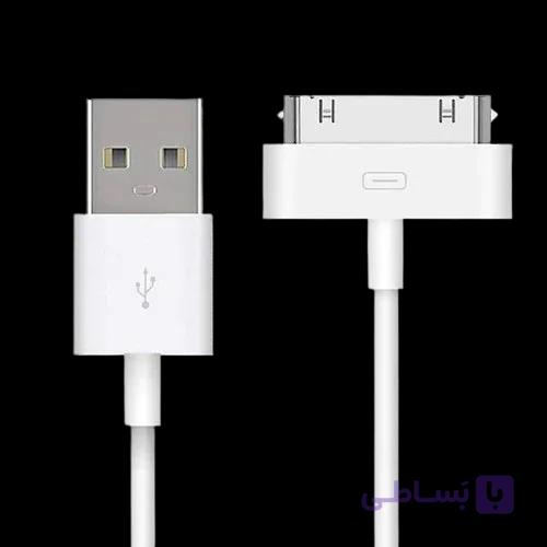 کابل شارژ آیفون 4s تبدیل 30پین به USB — تصویر 1