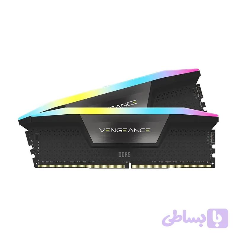 رم دسکتاپ DDR5 دو کاناله 6000 مگاهرتز CL30 کورسیر مدل VENGEANCE RGB ظرفیت 32 گیگابایت — تصویر 1