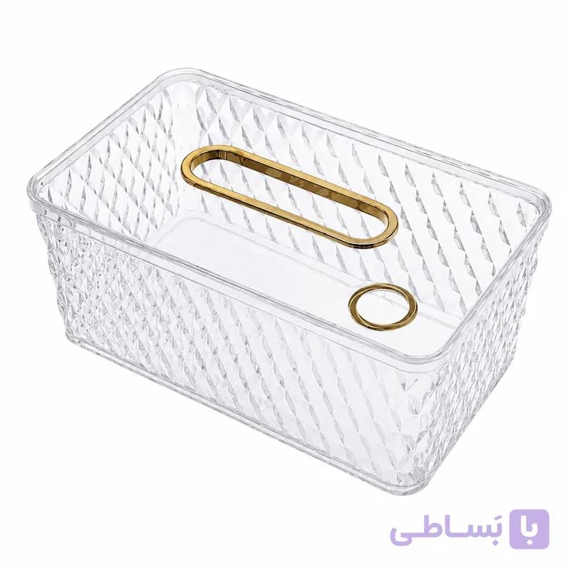 جا دستمال کاغذی اکرولیک طرح کریستالی — تصویر 1