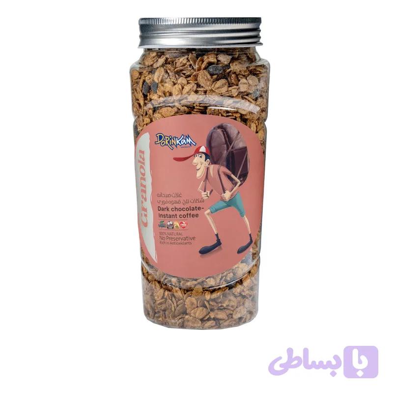 گرانولا جودوسر پرک و فندق و شکلات تلخ میکس شده با شیره خرما درین کام - 350 گرم