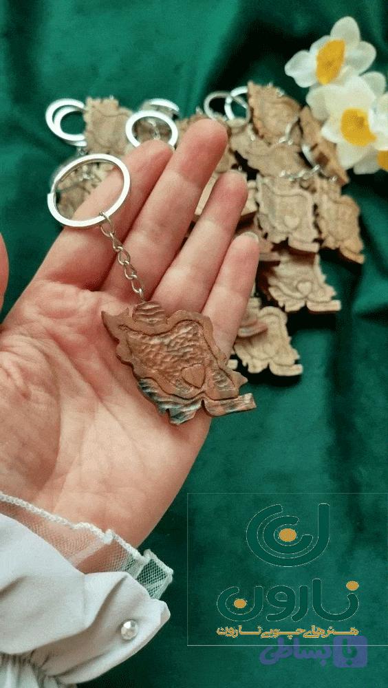 جاکلیدی چوبی نقشه ایران | دست‌ساز و خاص — تصویر 1
