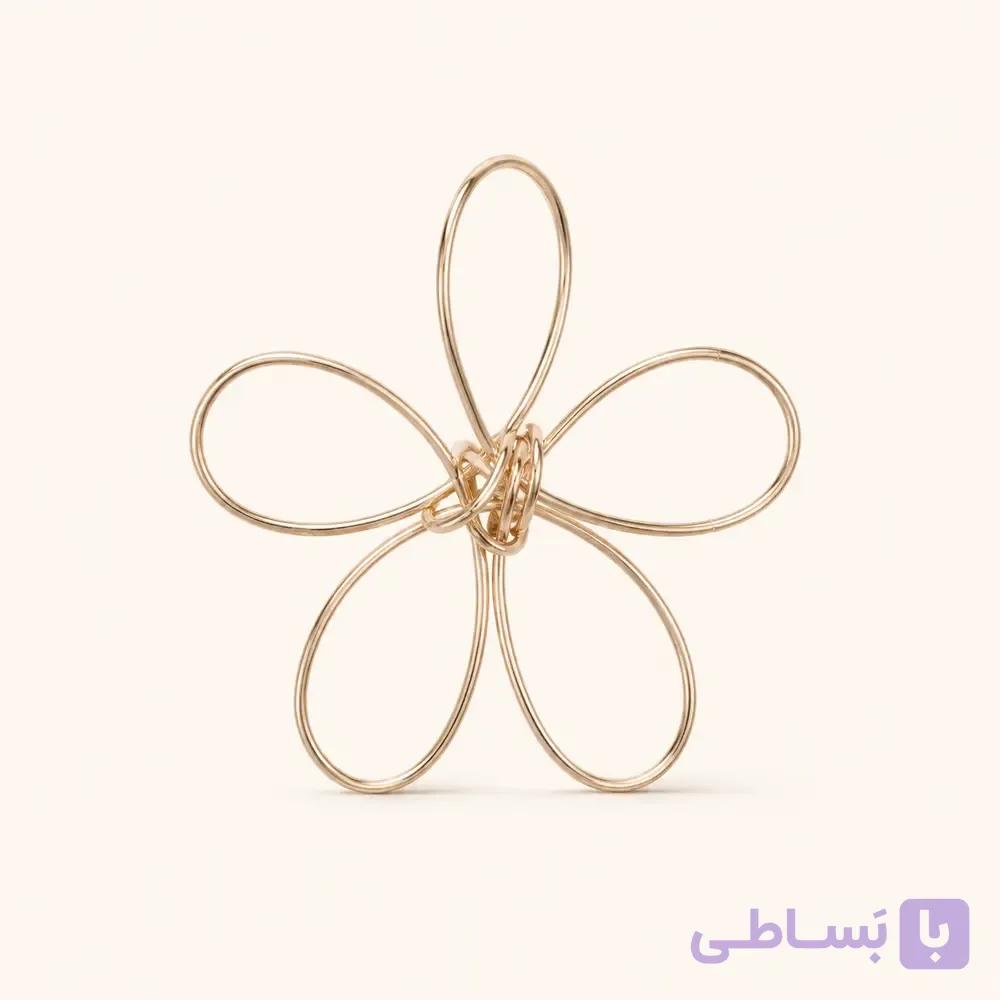گوشواره سیمی زنانه طرح گل رادیوم کد E110 | میس‌گالری