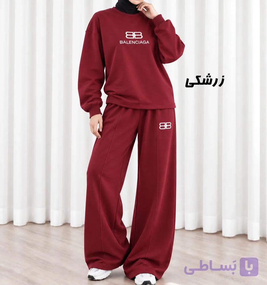 ست بلوز شلوار آستین بلند بالنسیاگا اسپان کد 2223 — تصویر 1