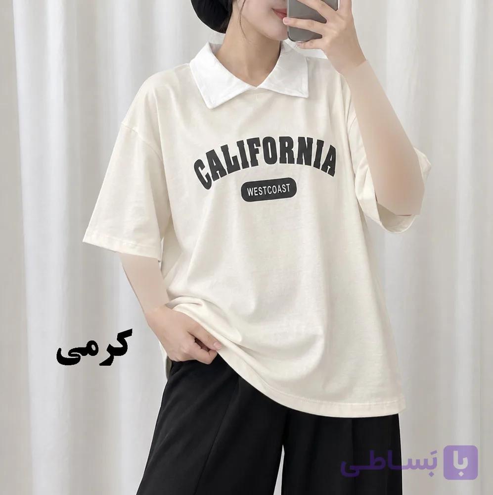 تیشرت باکسی پولوشرت کالیفرنیا کد 2220 — تصویر 1