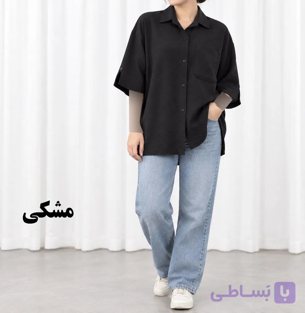 شومیز پری سیلک جلو جیب آستین دکمه نما کد 2209 — تصویر 1