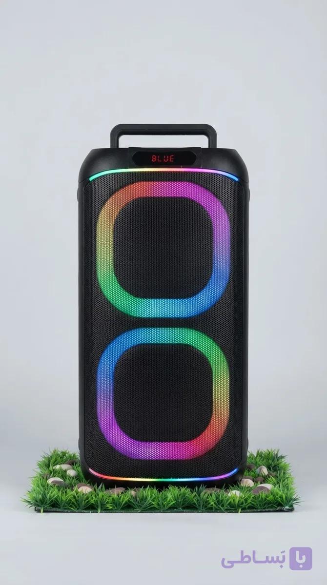 اسپیکر قابل حمل Brodu BTS-2256 با دو میکروفون وایرلس و توان ۷۵ وات