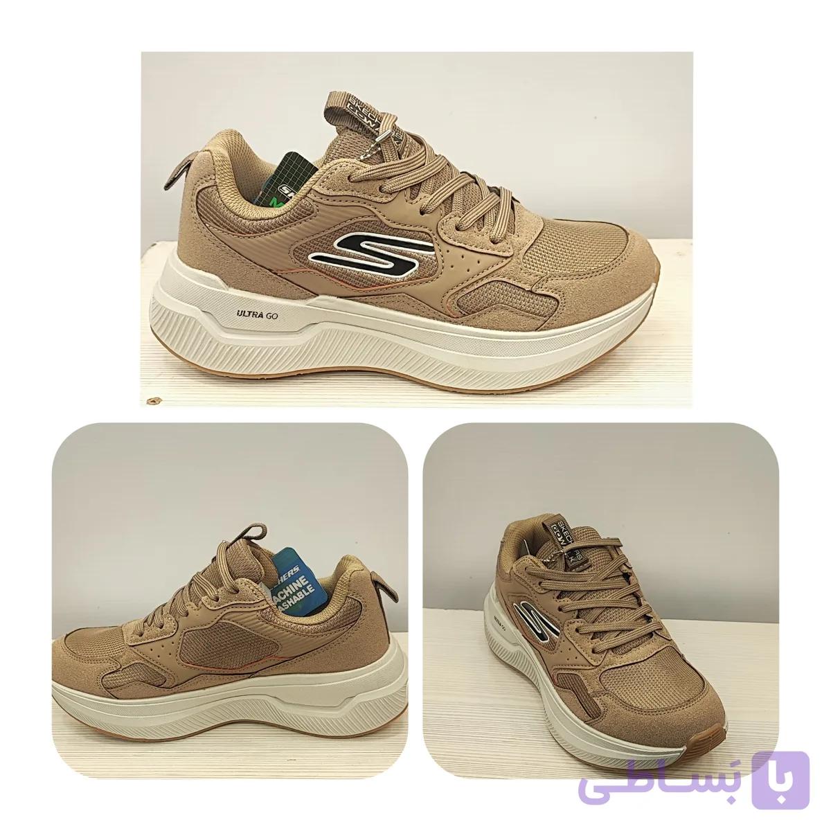 کتونی مردانه اسکیچرز SKECHERS  زیره Ultra Go| رنگ خاکی | ام تی کالکشن