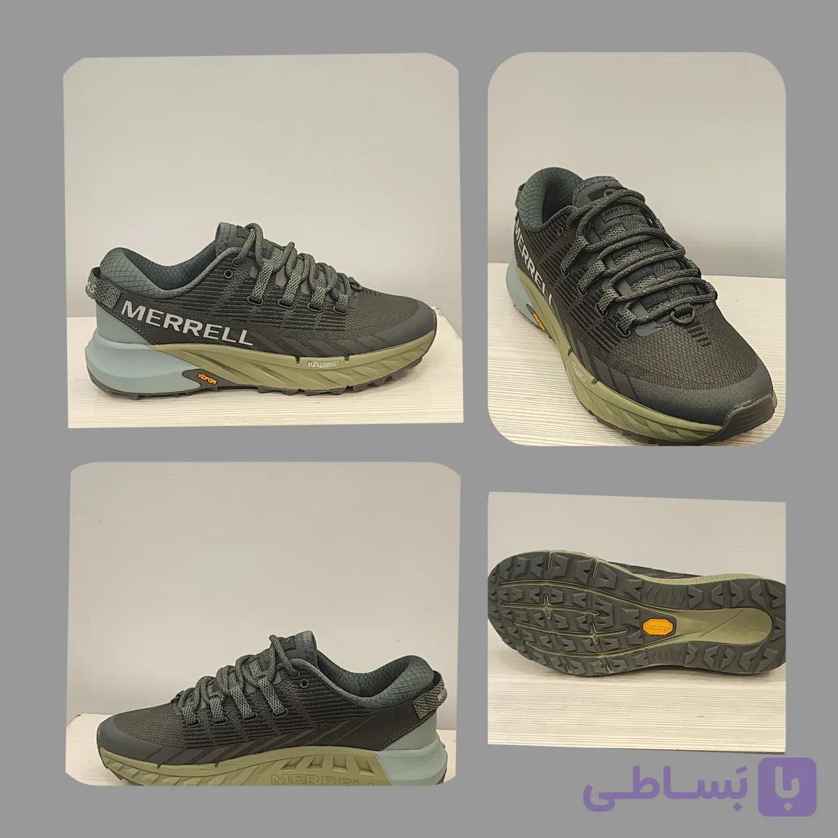 کتونی مردانه مرل MERRELL طوسی سبز | ام تی کالکشن