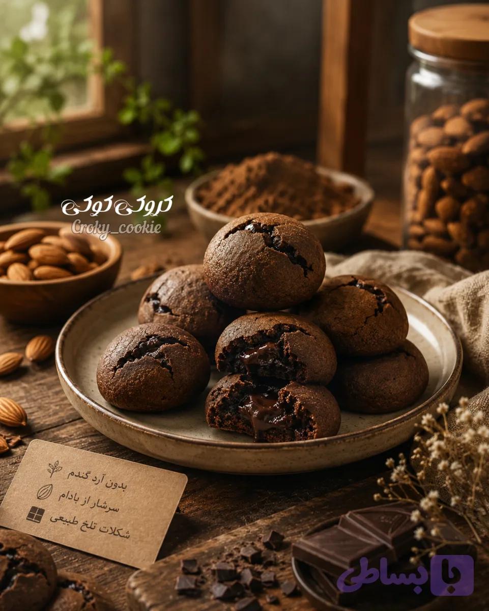 کوکی رژیمی شکلاتی دبل چاکلت کم کالری