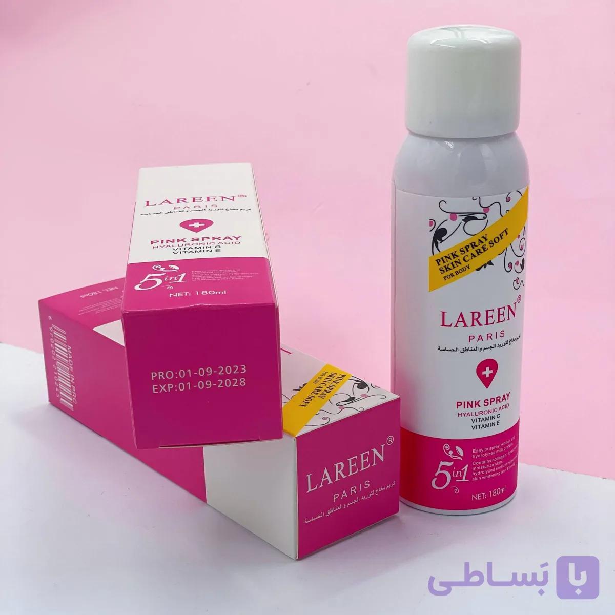 اسپری صورتی‌کننده لارن – اسپری روشن کننده نقاط حساس بدن لارن — تصویر 1
