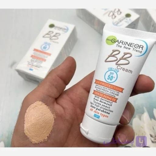 کرم ضد افتاب بی بی گارنیر رنگی 50+ — تصویر 1
