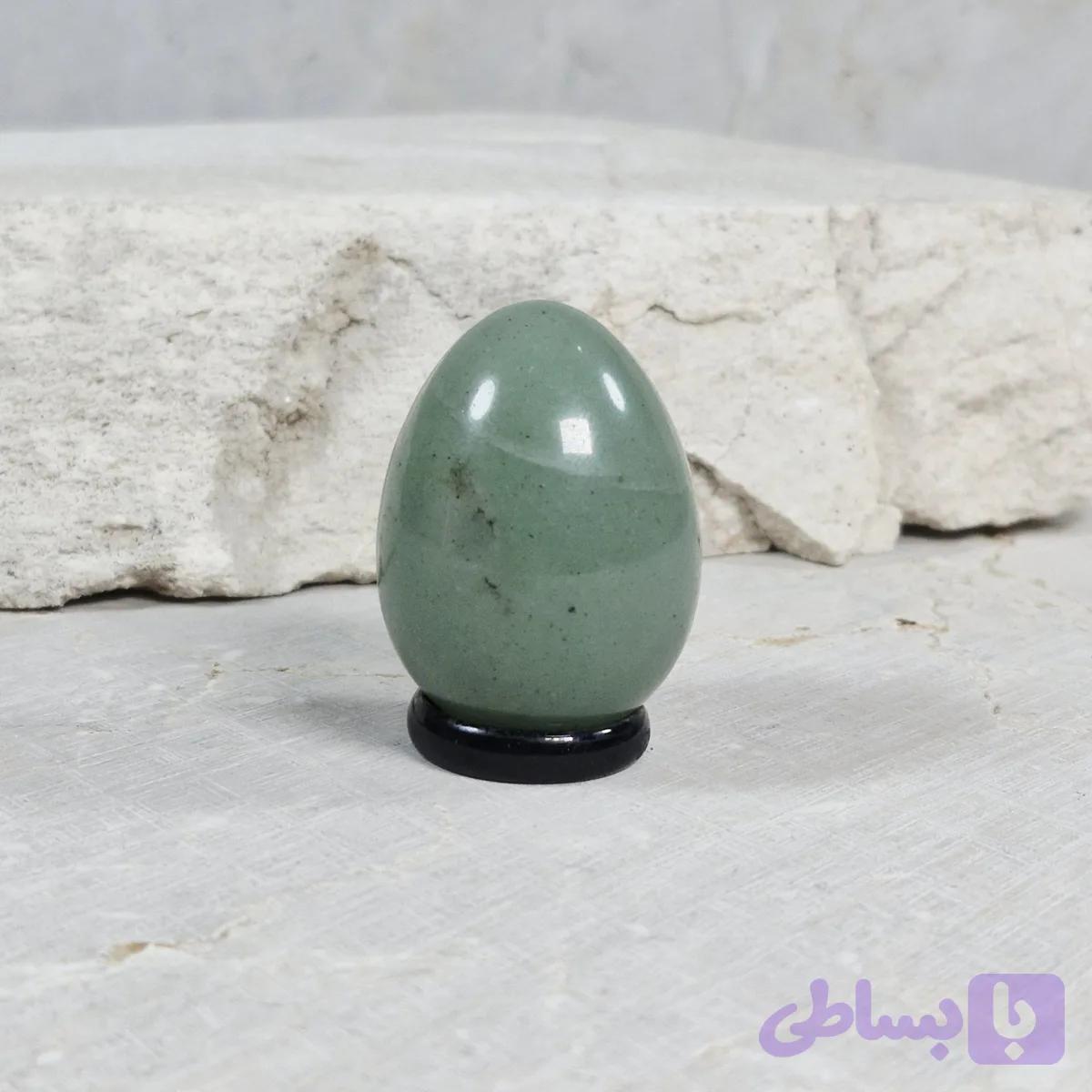 سنگ اونتورین سبز تراش تخم‌مرغی
