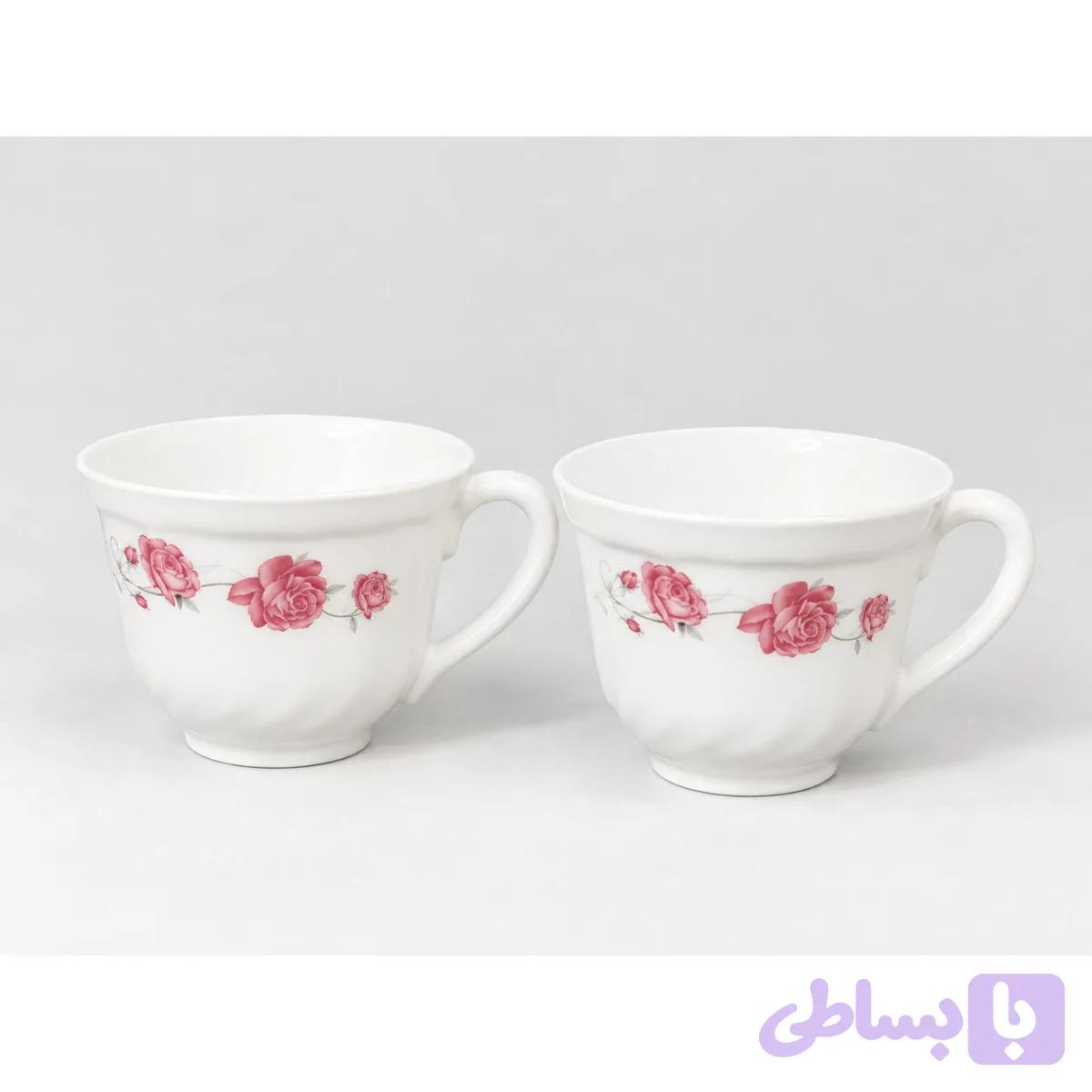 فنجان چای 6 نفره رز