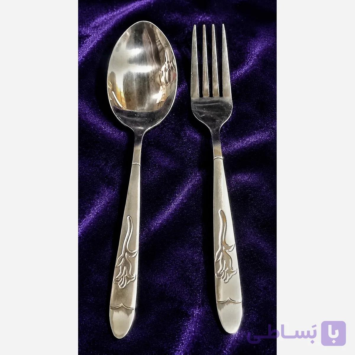 قاشق و چنگال فله مدل رز