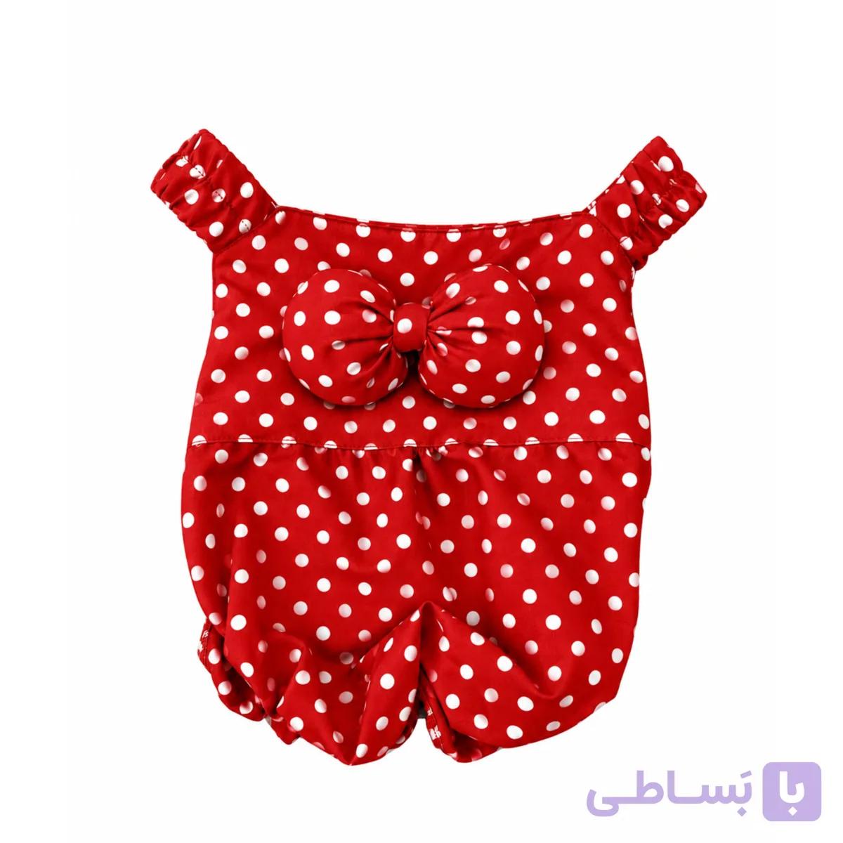 لباس سگ و گربه دخترانه قرمز توپ توپی