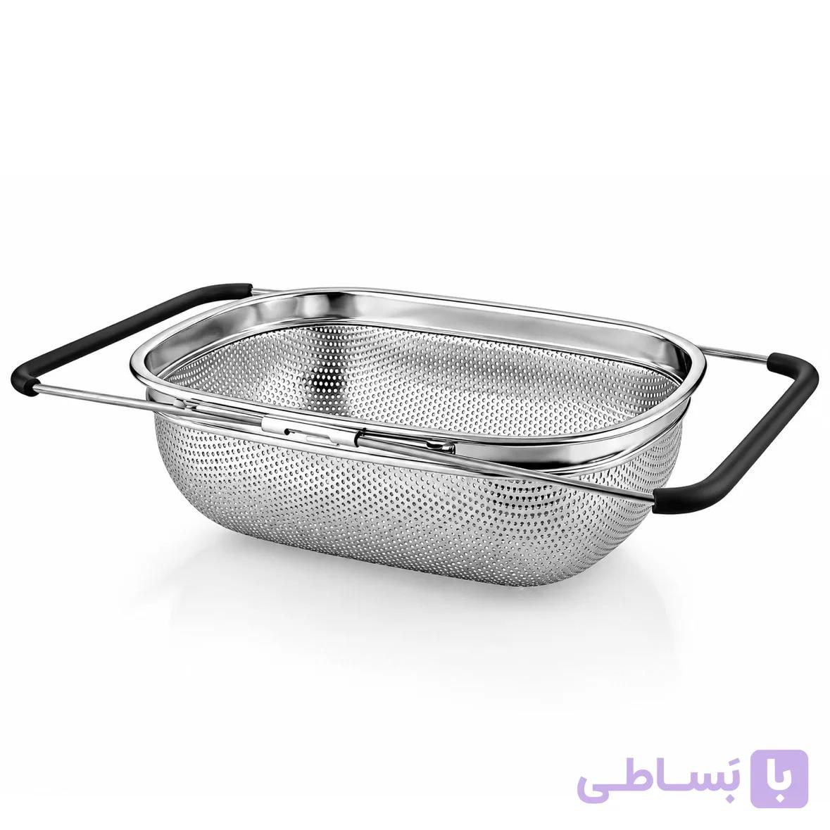 آبکش استیل پانچی دسته کشویی