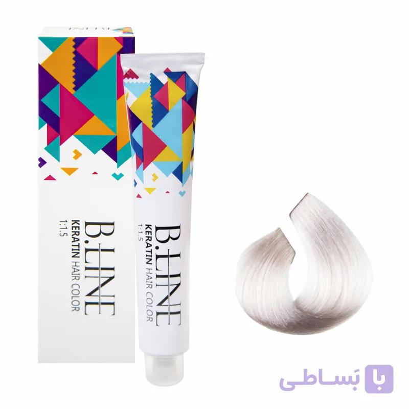 رنگ مو بی لاین شماره 901 حجم 100 میلی لیتر رنگ دودی نقره ای