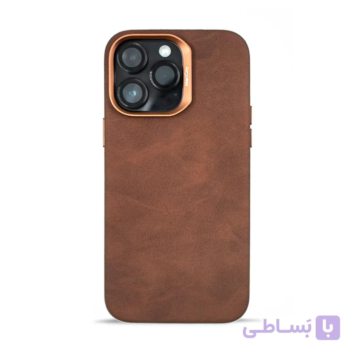 قاب گوشی اپل iPhone 16 Pro Max مک کوی مدل Enormous چرمی مگ‌ سیف دار