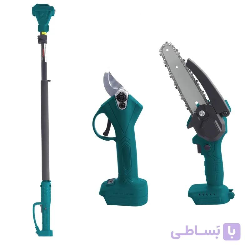 ست قیچی و اره شارژی با دسته تلسکوپی طرح ماکیتا — تصویر 1