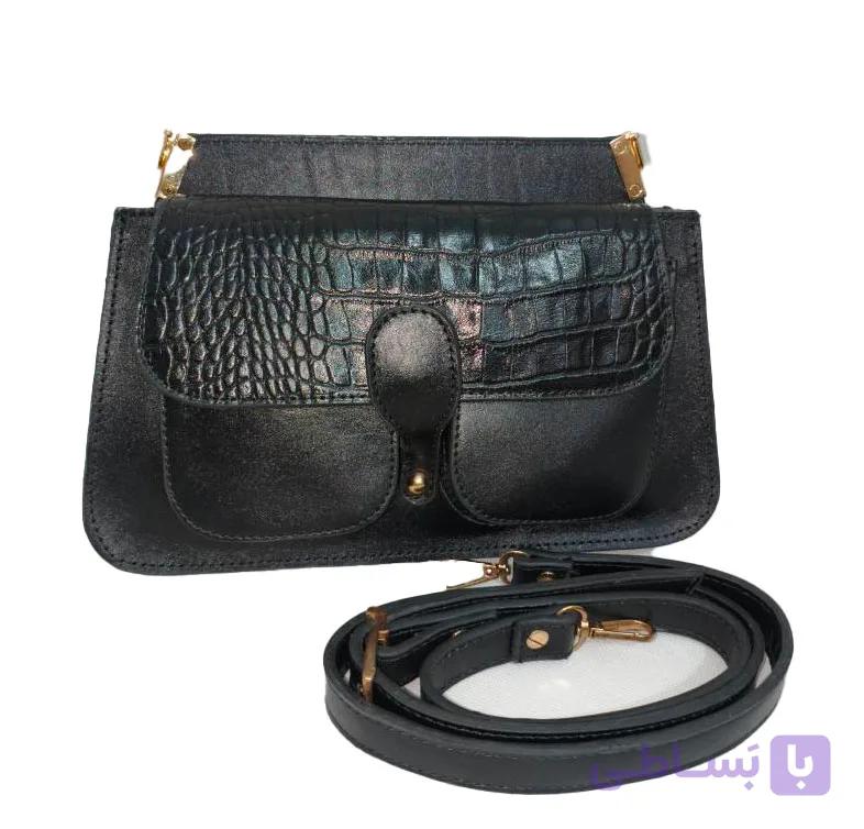 کیف دخترانه دورو کد ۴۱۱ تمام چرم طبیعی — تصویر 1