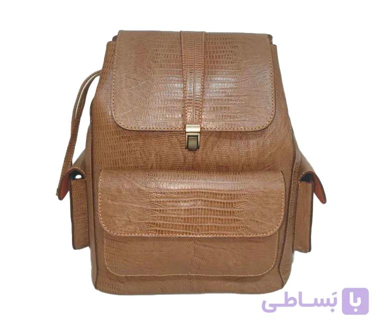 کوله پشتی دخترانه کد ۳۵۴تمام چرم طبیعی — تصویر 1