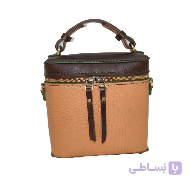 کیف صندوقی دست دوز کد 002 تمام چرم طبیعی — تصویر 1