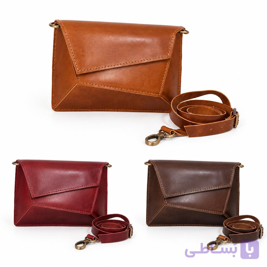 کیف 3بعدی دست دوز کد003تمام چرم طبیعی — تصویر 1