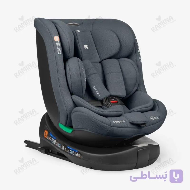 صندلی ماشین کودک i-size مدل i-round رنگ طوسی کیکا بو Kikka boo — تصویر 1