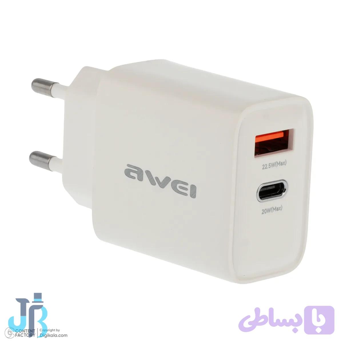 شارژر دیواری 22.5 وات دو پورت اوی مدل PD81-EU — تصویر 1