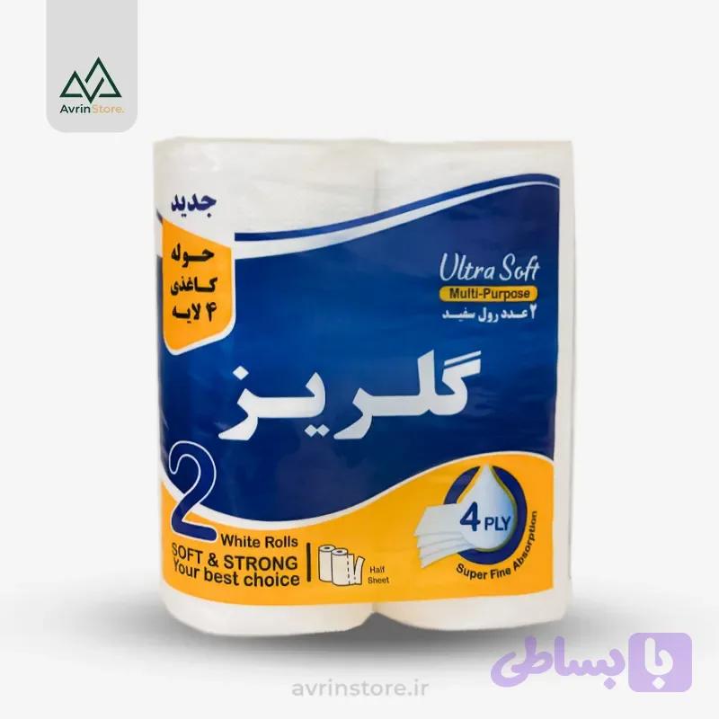 حوله کاغذی 4 لایه 2 رول گلریز