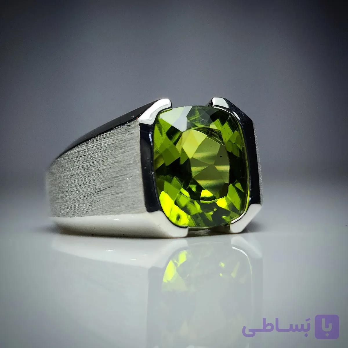انگشتر نقره زبرجد دستساز اسپرت و چشم نواز (طرح ساده – سفارشی) — تصویر 1