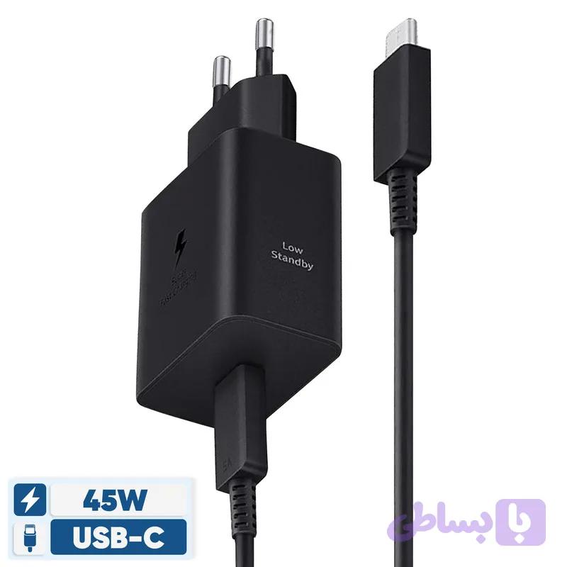 شارژر دیواری 45 وات سامسونگ مدل EP-T4511 Low Standby به همراه کابل USB-C به طول 1.8 متر