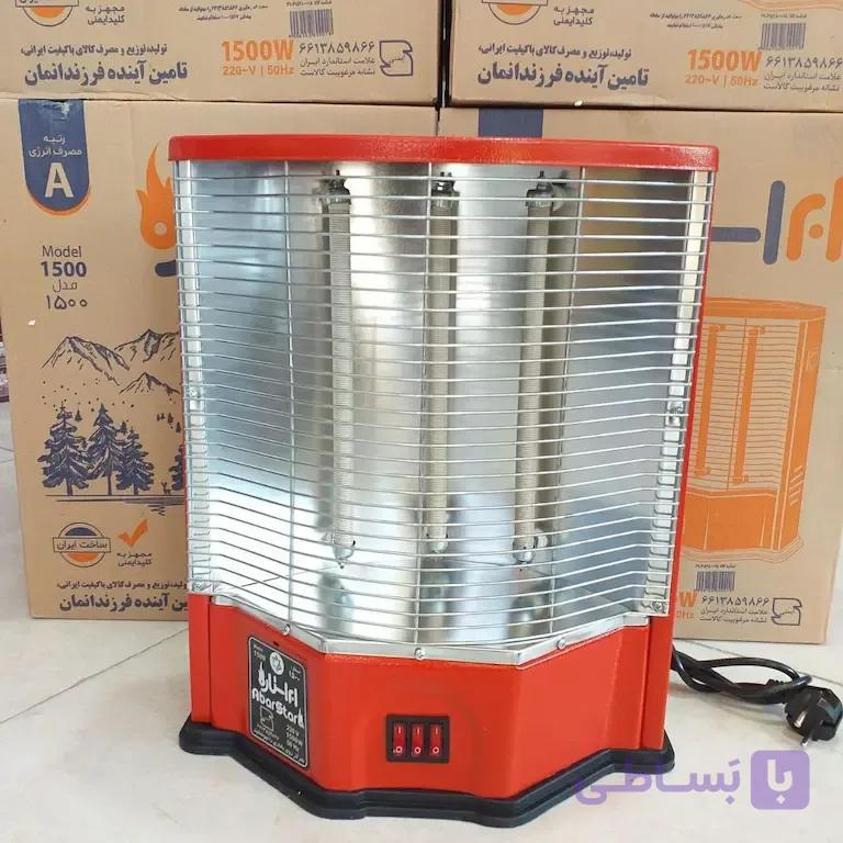 بخاری برقی3شعله بدون فن ابر استاره مدل 1500وات Toyoset — تصویر 1