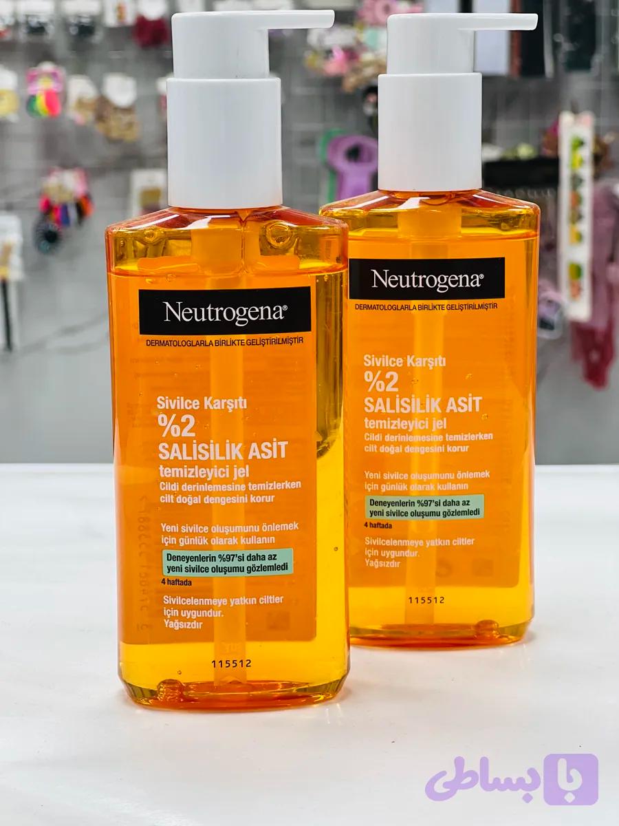 ژل شست و شوی صورت و ضد جوش نیتروژنا‌ neutrogena