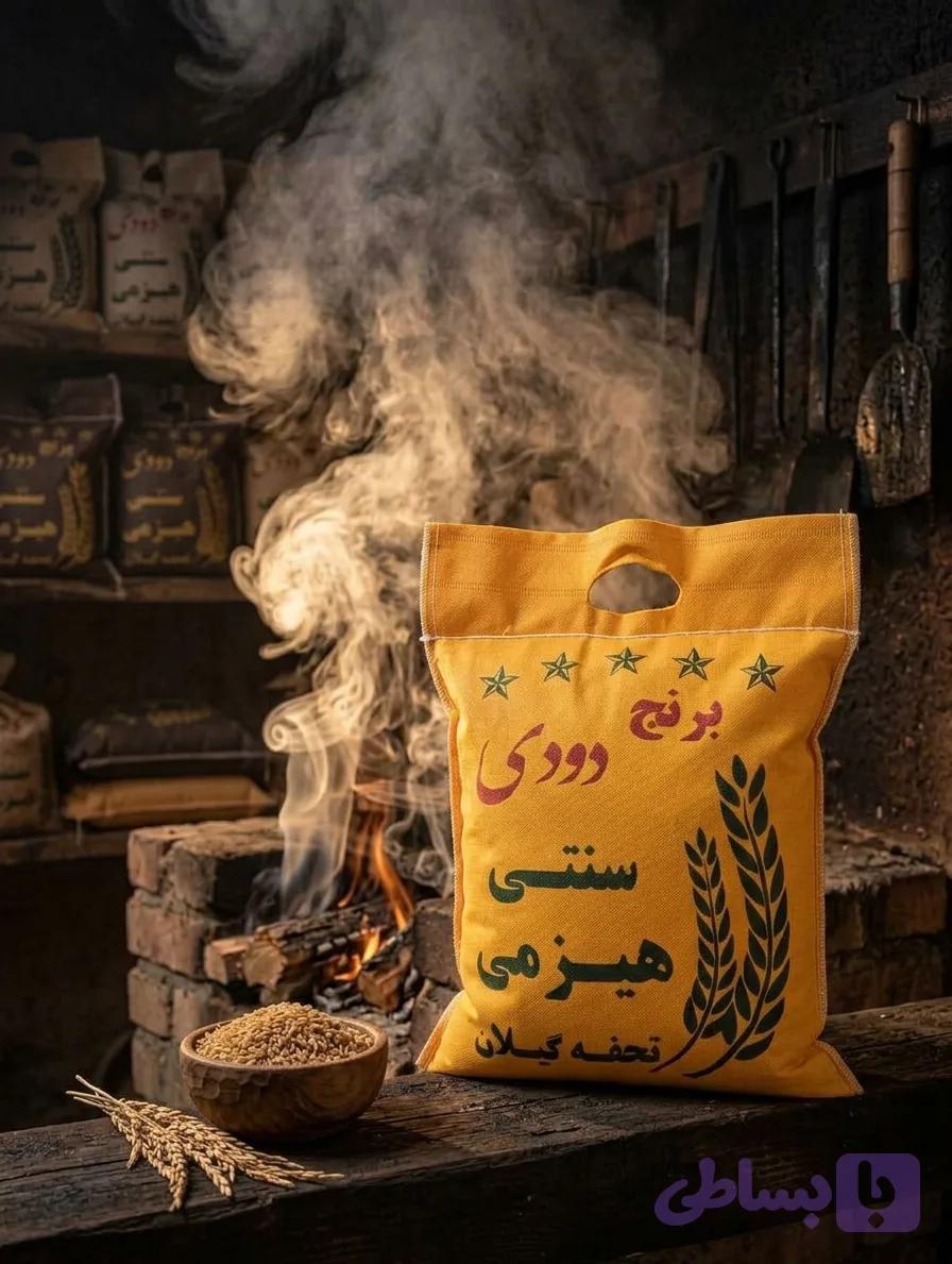 برنج دودی شیرودی ممتاز شمال کیسه 5 کیلویی