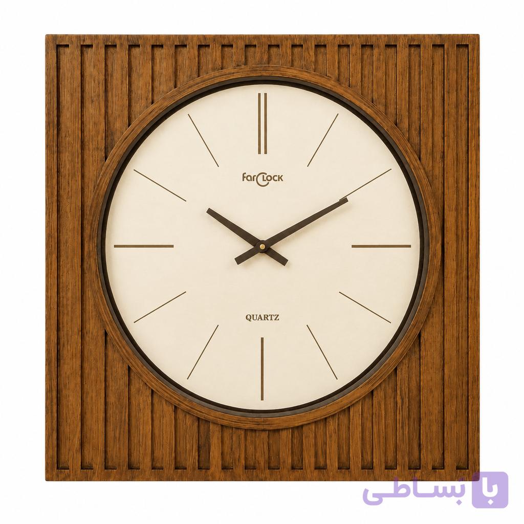 ساعت دیواری HOGER کد6040 قهوه ای