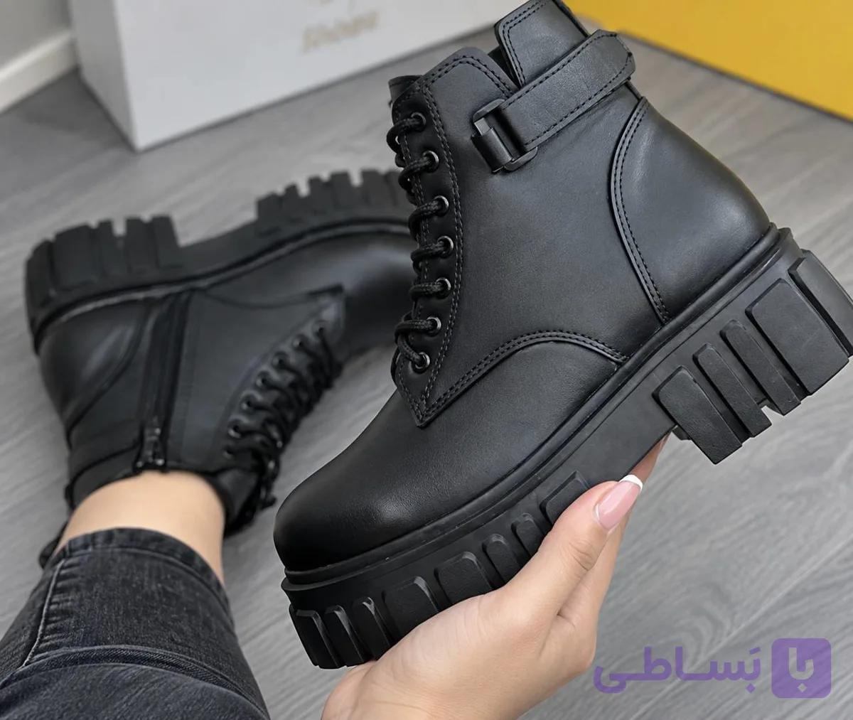 بوت چسبی چرم پلاس خارجی