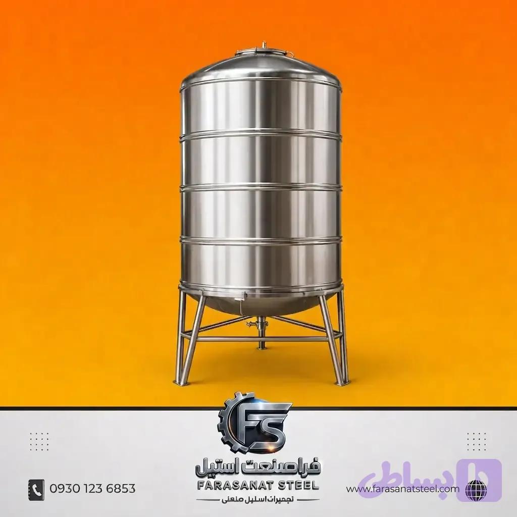 میکسر استیل 2500 لیتری دوجداره | ساخت سفارشی میکسر صنعتی — تصویر 1