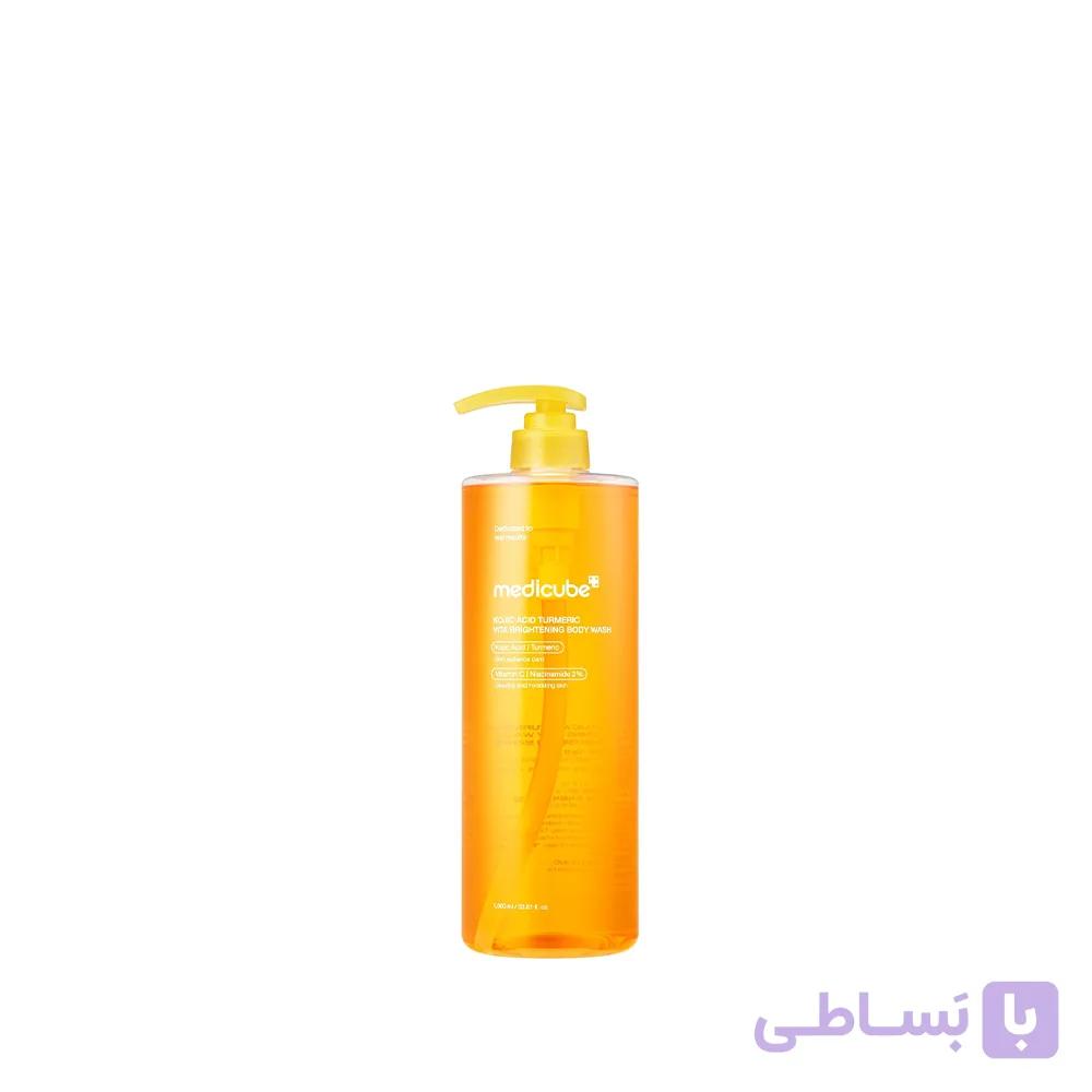 شوینده بدن لایه بردار و روشن کننده نیاسینامید و کوجیک اسید مدی کیوب — تصویر 1