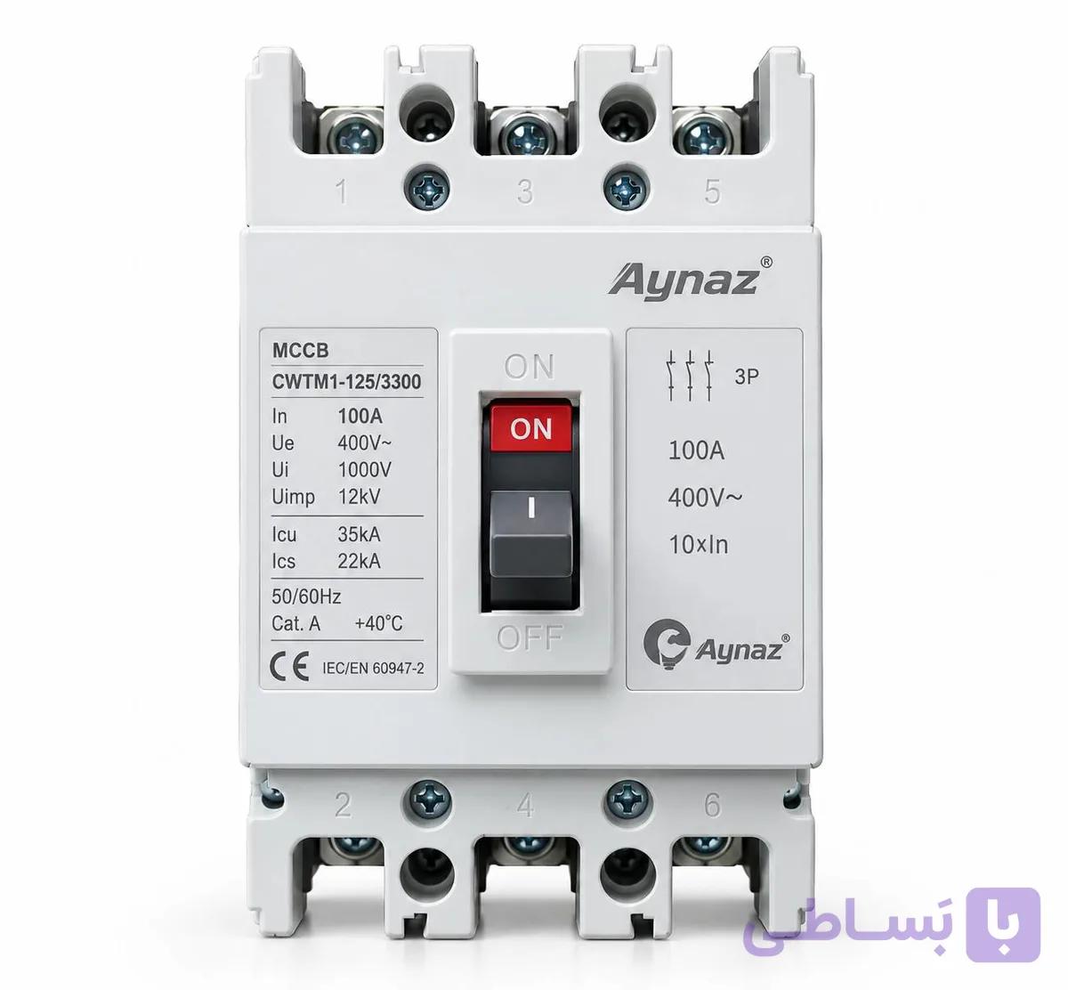 کلید اتوماتیک کمپکت 100 آمپر Aynaz | CWTM1-125/3300 — تصویر 1