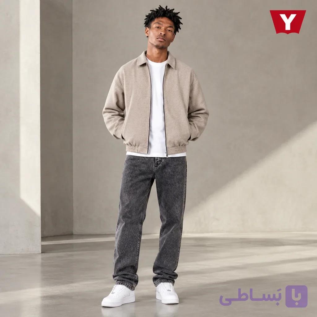 سویشرت جکت فوتر زیپ‌دار مردانه کرم بژ | گرم‌بالا، دوخت صنعتی، استایل مینیمال و اولد مانی
