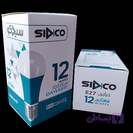 لامپ LED حبابی 12 وات سیدکو SIDCO نور مهتابی — تصویر 1