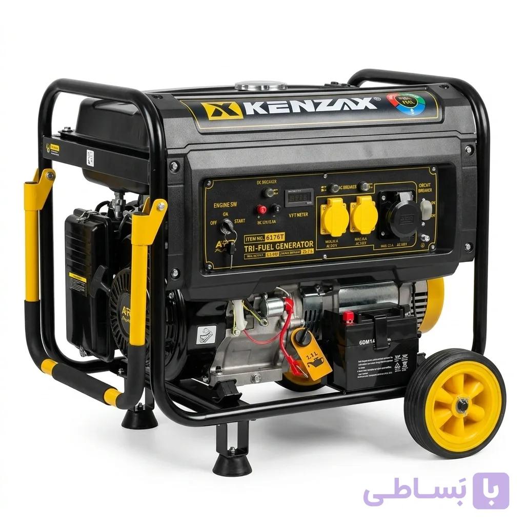 موتور برق سه‌گانه‌سوز کنزاکس مدل 6176T | توان 5.5 کیلووات | استارت برقی — تصویر 1