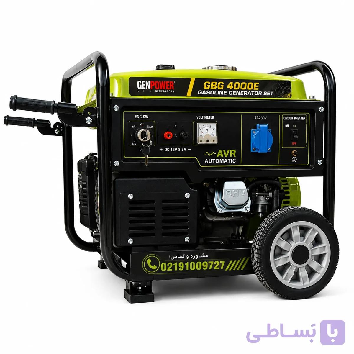 موتور برق جم پاور مدل GBG4000E استارتی 4 کیلووات — تصویر 1