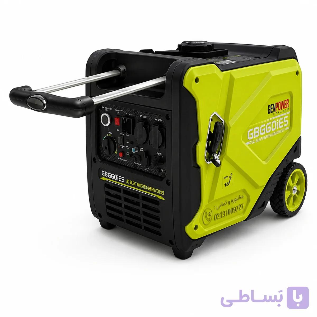 موتور برق کیفی جم پاور مدل GBG60IES اینورتر 6 کیلووات سایلنت ریموت استارت — تصویر 1