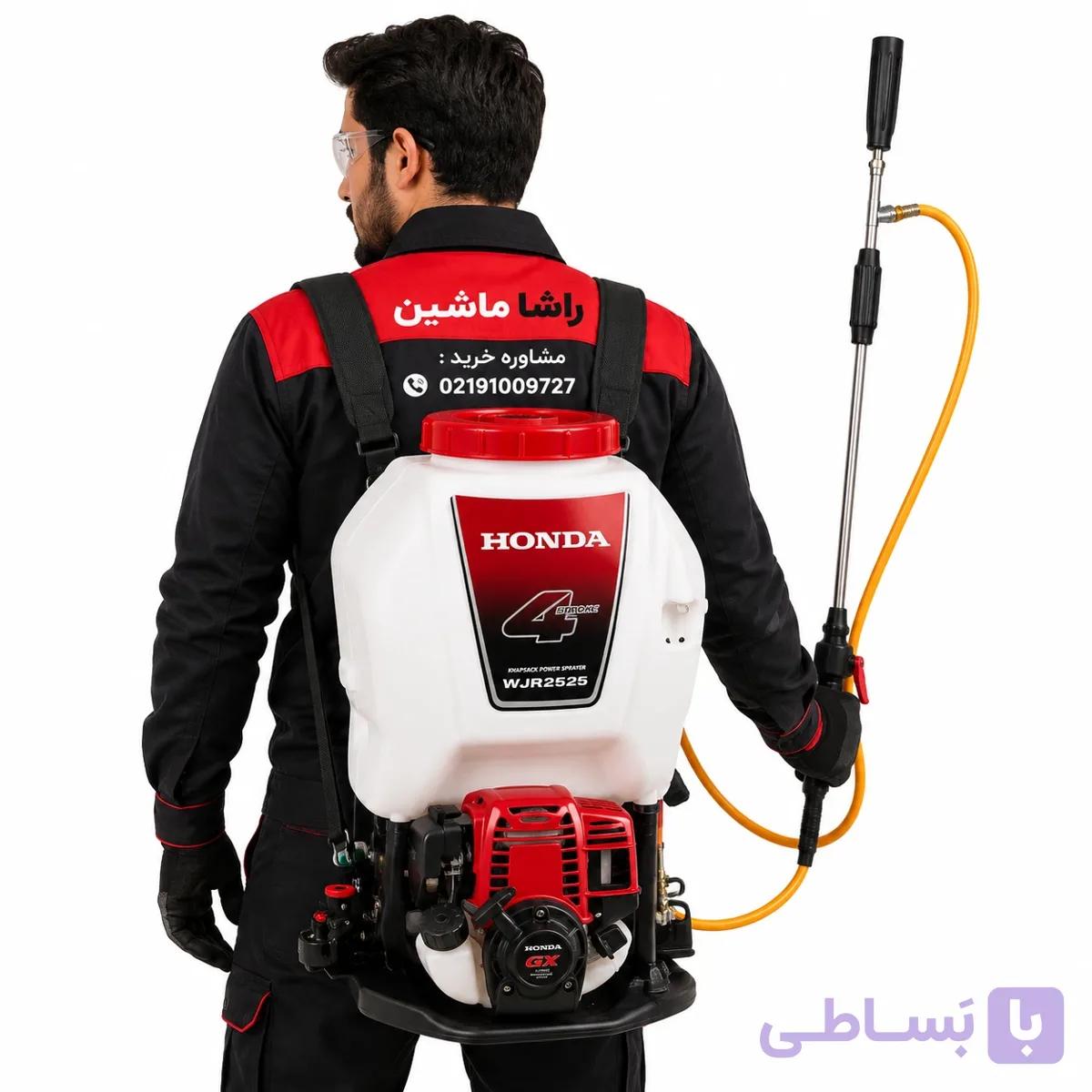 سمپاش کوله پشتی هوندا اصلی HONDA GX35 مخزن 20 لیتری حک اصلی — تصویر 1