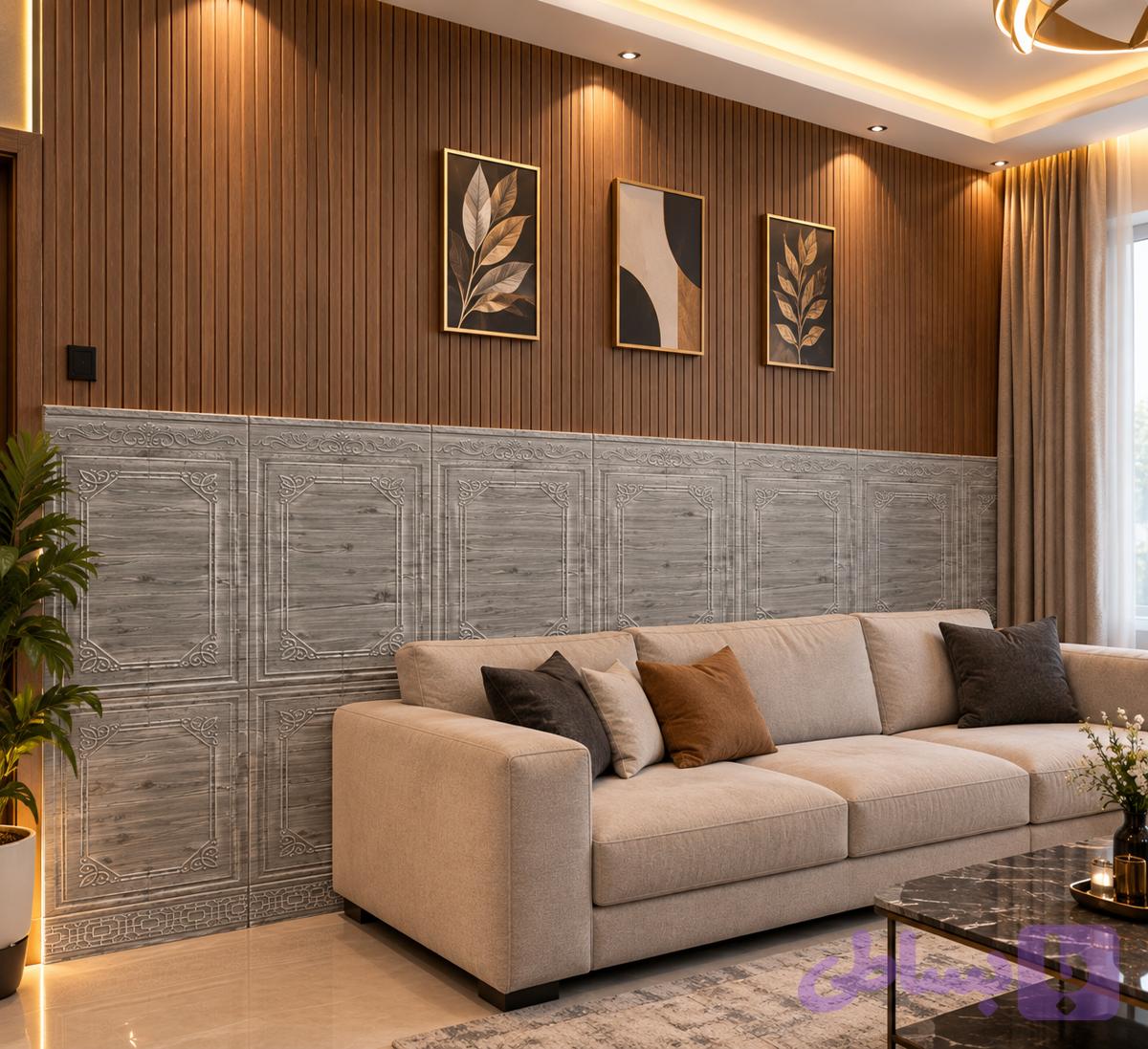 دیوارپوش فومی پشت چسب دار،طرح برجسته70×70