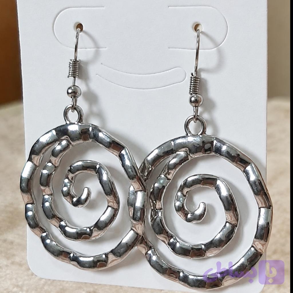 گوشواره اسپیرال طرح‌دار
