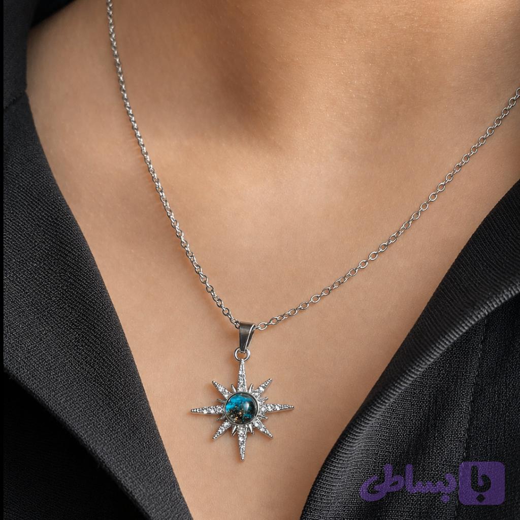گردنبند مدل خورشید کهکشانی — تصویر 1